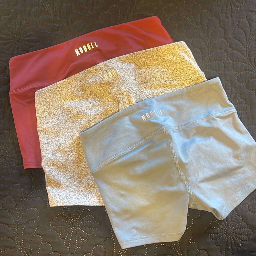 3 pair Nobull shorts size xsmall and small